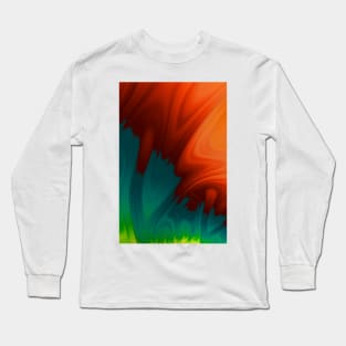 Painterly Fractal Long Sleeve T-Shirt